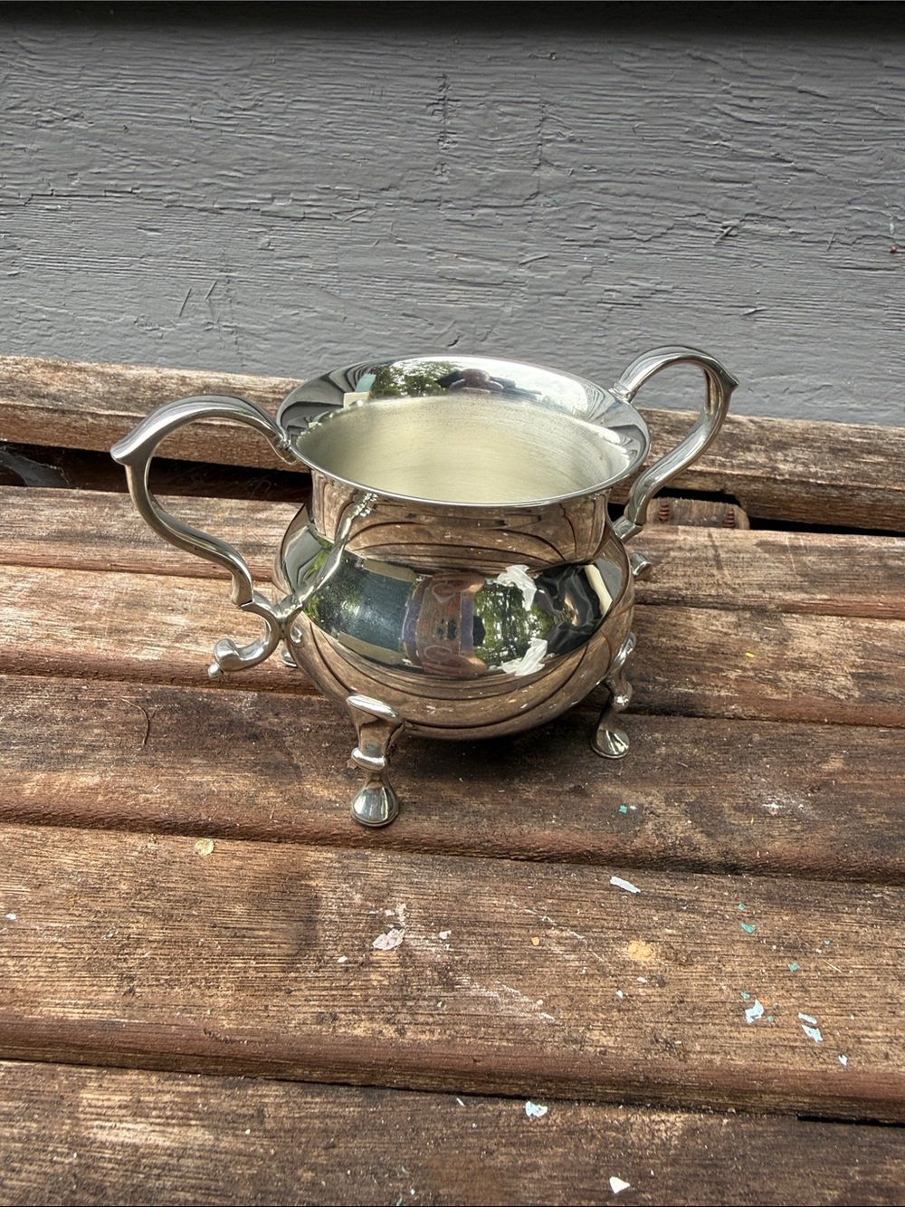 Lenox Silver-Tone Two-Handled Sugar Bowl